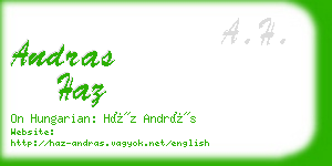 andras haz business card